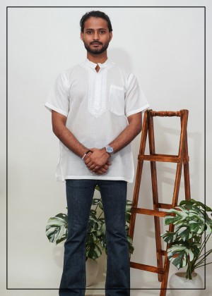 Half Sleeves Short Kurta