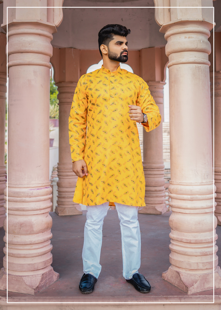 Morpankh Radhe Printed Kurta Pajama Set
