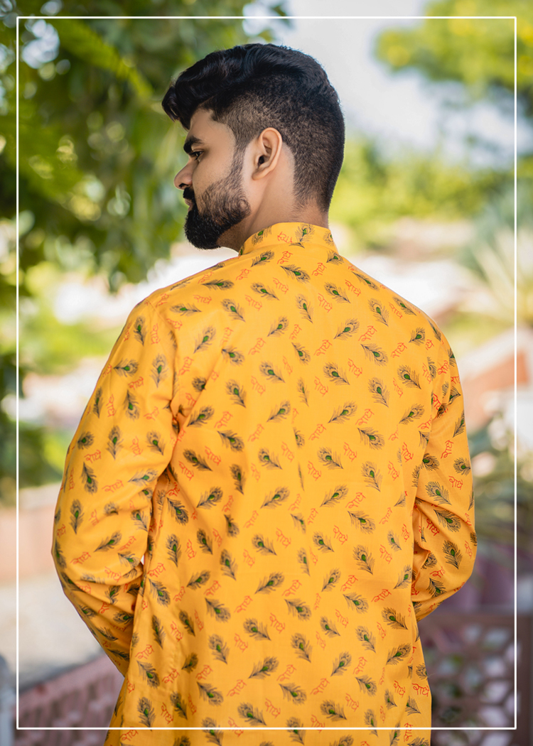 Morpankh Radhe Printed Kurta Pajama Set