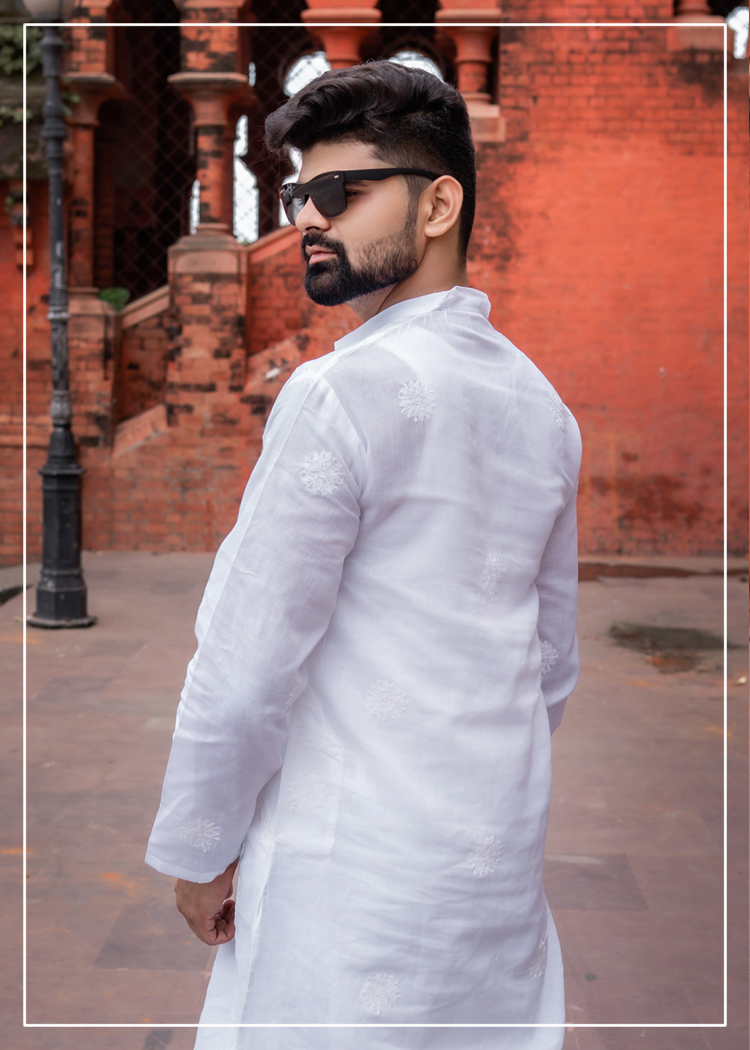 Lucknowi Chari Handwork Kurta 