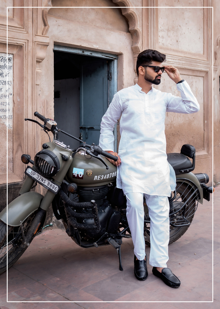 Lucknowi Chari Handwork Kurta 