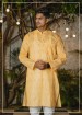 Micro Polo Patta Cotton Kurta 