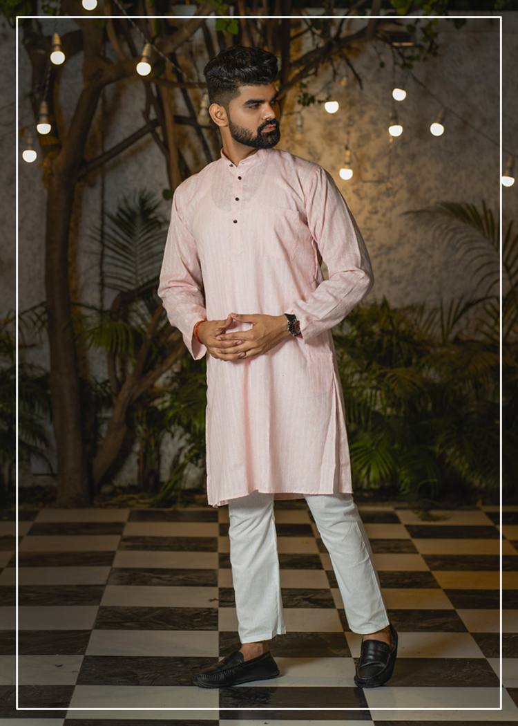 Cotton Zari Lining Kurta 