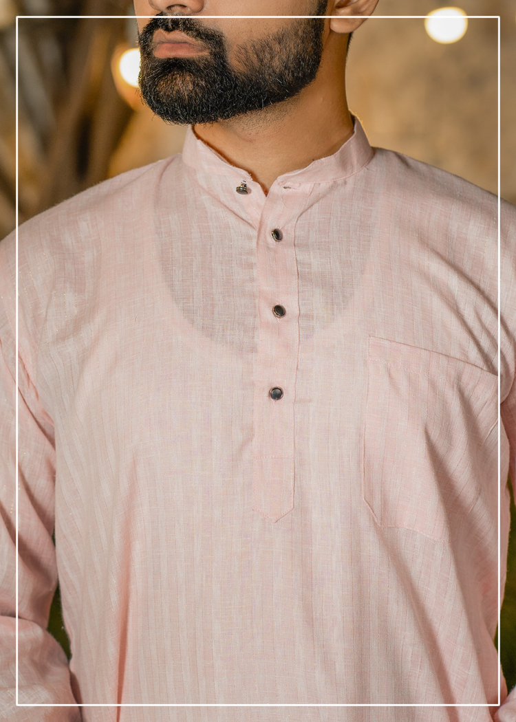 Cotton Zari Lining Kurta 