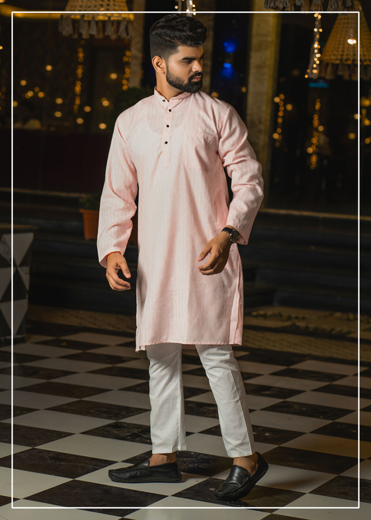Cotton Zari Lining Kurta 