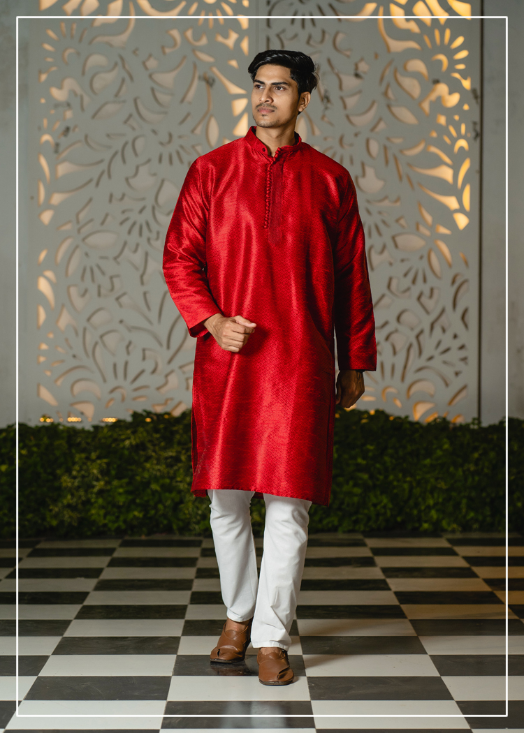 Wedding Jacquard Kurta