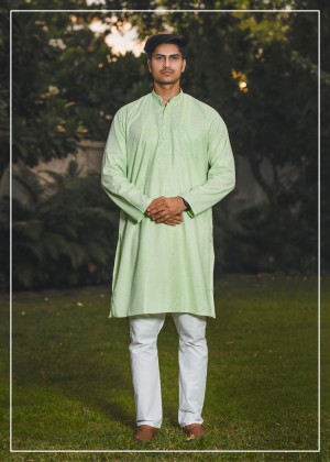 Cotton Kurta Wieving Embriodery