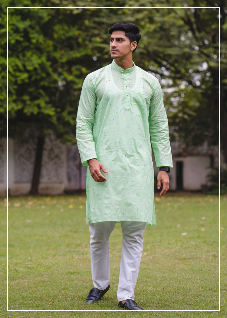 Multi Checks Cotton Kurta 