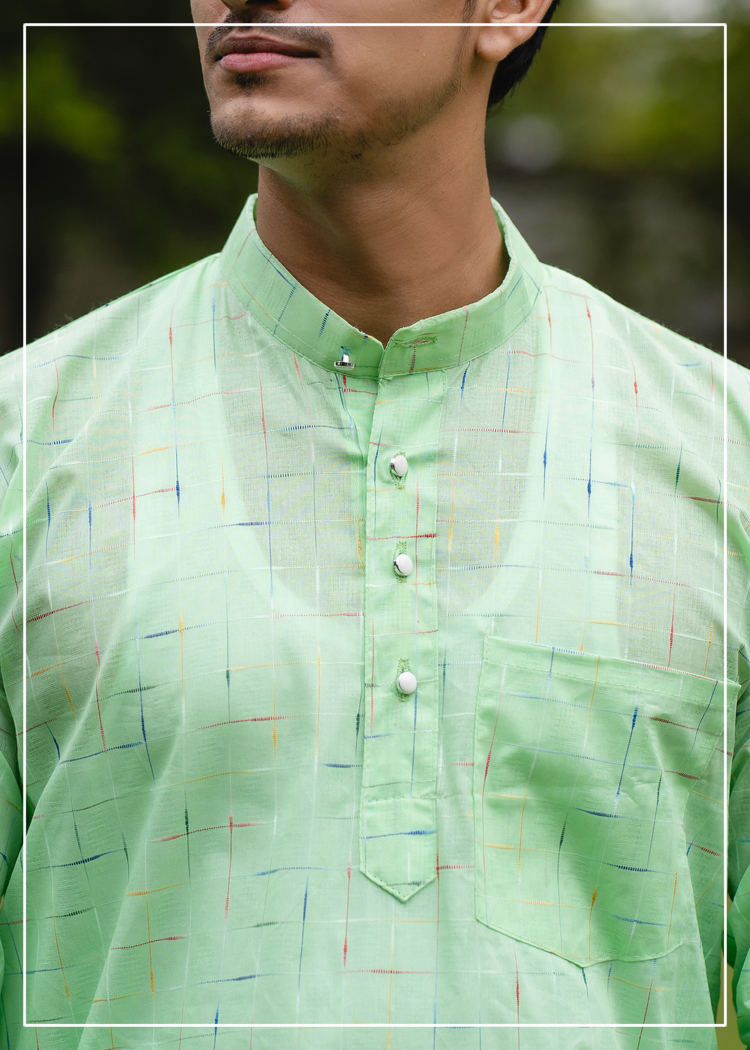 Multi Checks Cotton Kurta 