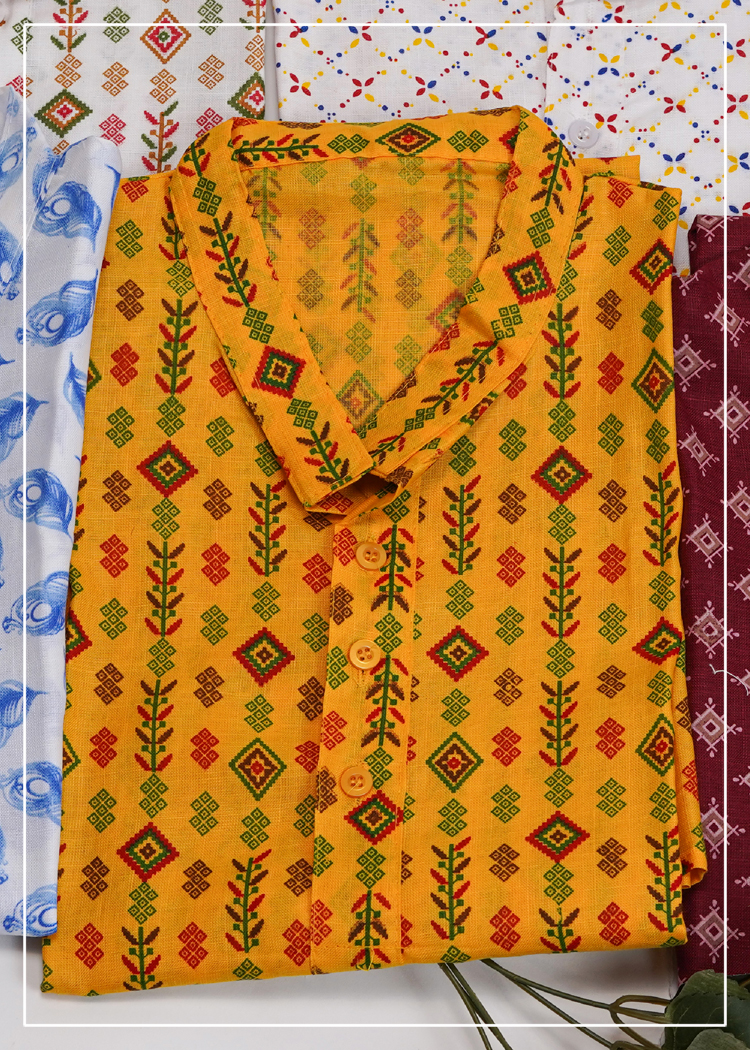 Magic Cotton Printed Spiritual Kurta 