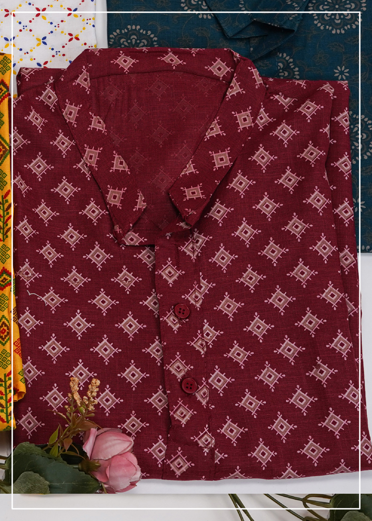 Magic Cotton Printed Spiritual Kurta 
