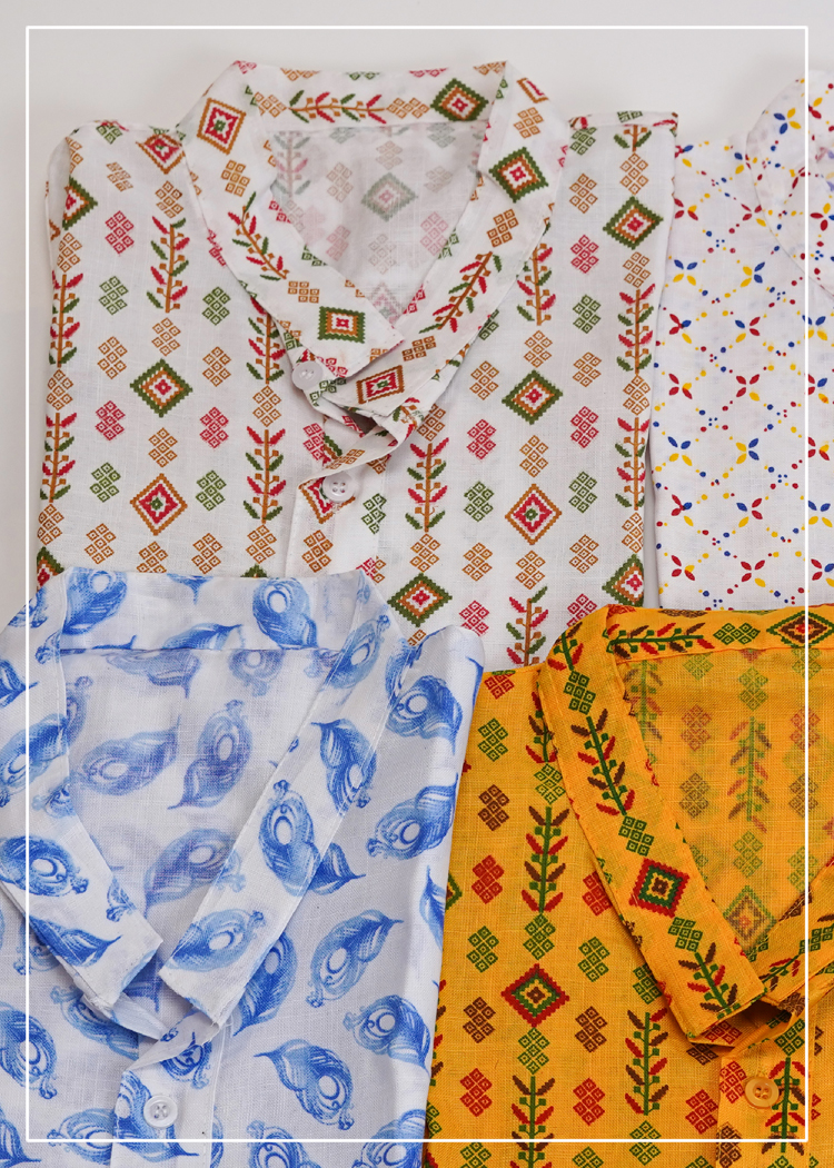 Magic Cotton Printed Spiritual Kurta 