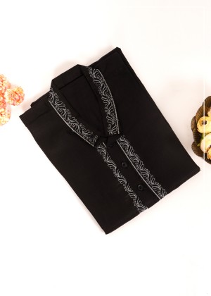 Black Embriodery Kurta