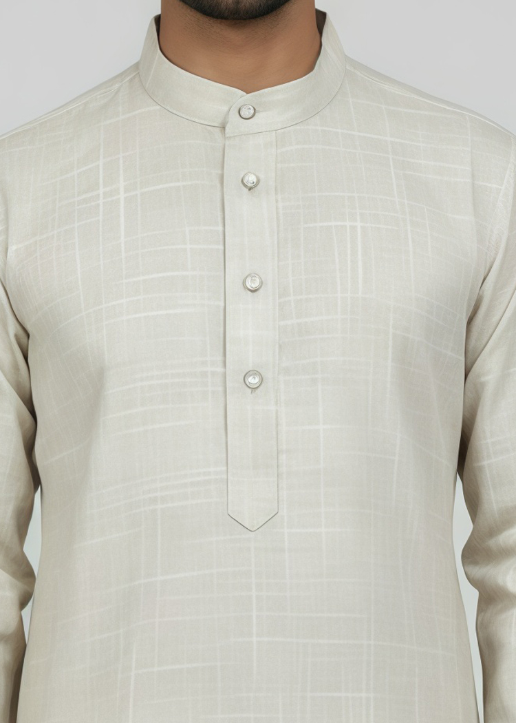 Slub Lining Cotton Kurta