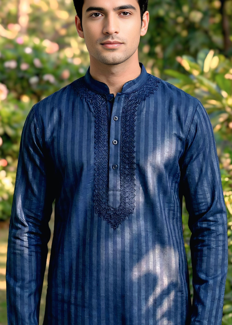 Self Lining Cotton Kurta 