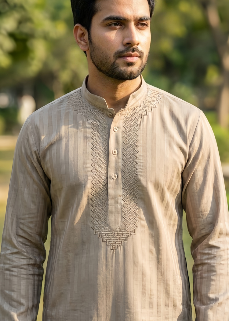 Self Lining Cotton Kurta 