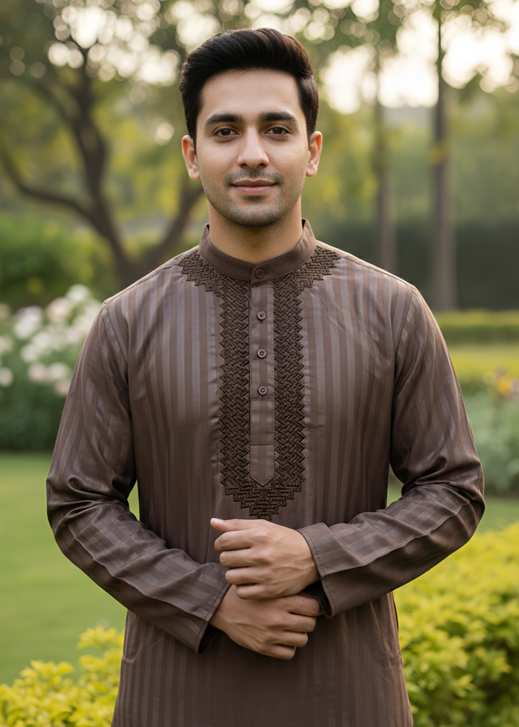 Self Lining Cotton Kurta 