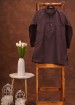 Ruby Silk Plain Kurta For Boys 