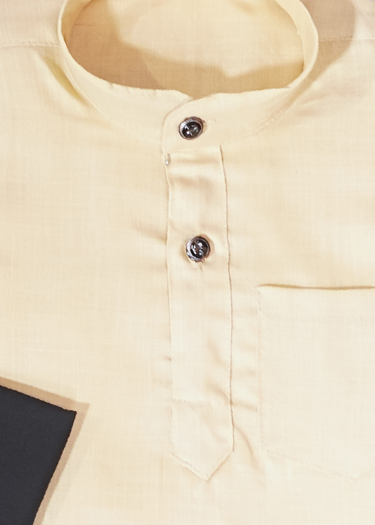 Ruby Silk Plain Kurta For Boys 