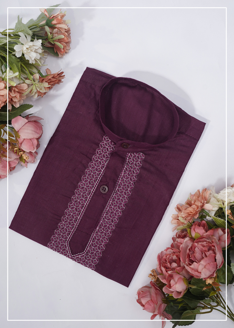 Cambric Cotton  Kurta For Boys 