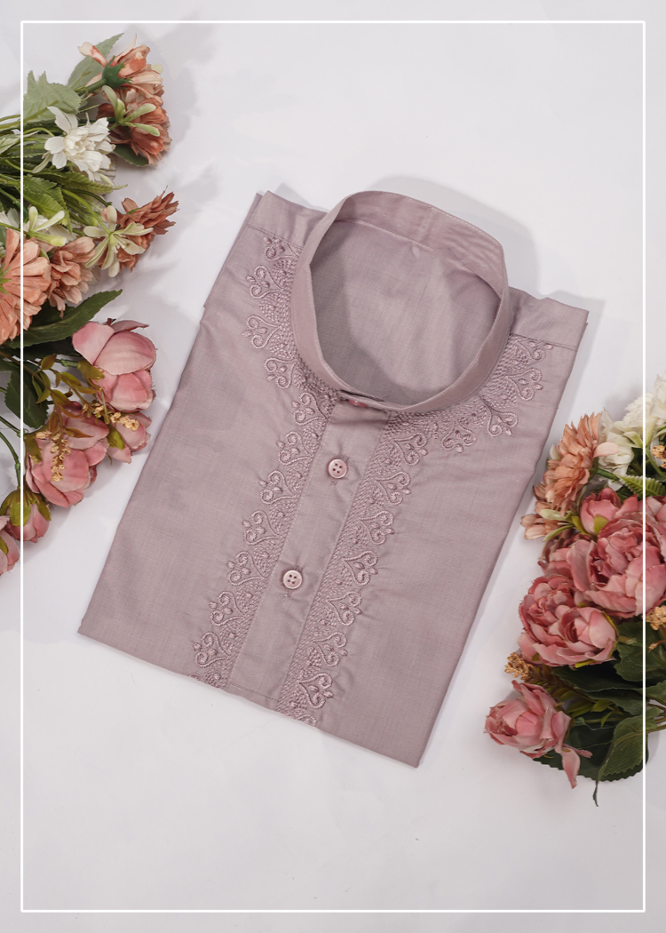 Malai Cotton Kadhai Kurta For Boys