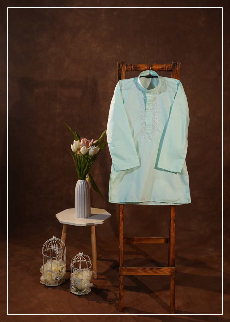 Malai Cotton Kadhai Kurta For Boys
