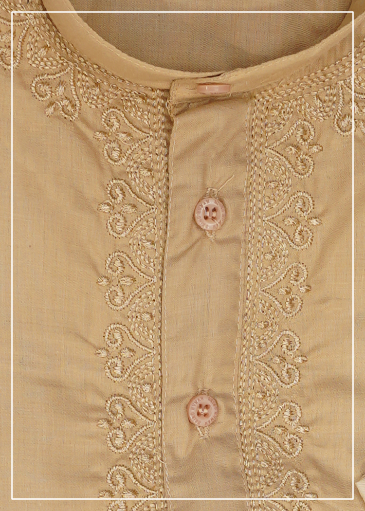 Malai Cotton Kadhai Kurta For Boys