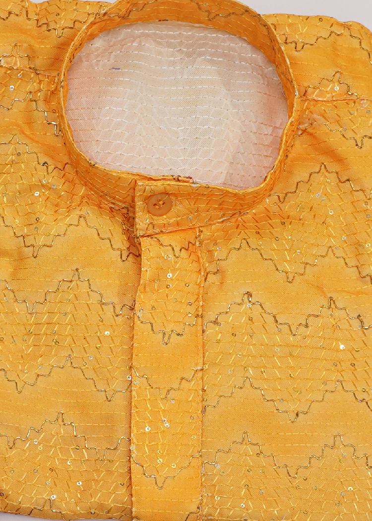 Crochet Shaded  Sequence Kurta For Boys 