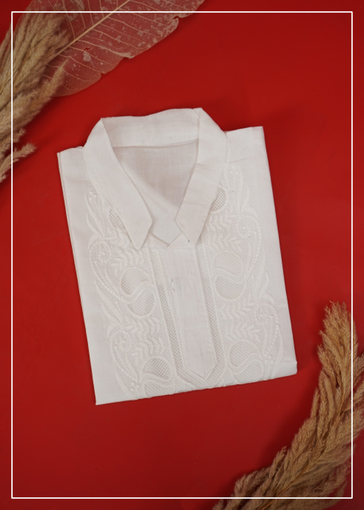 Jaali Work Kurta For Boys