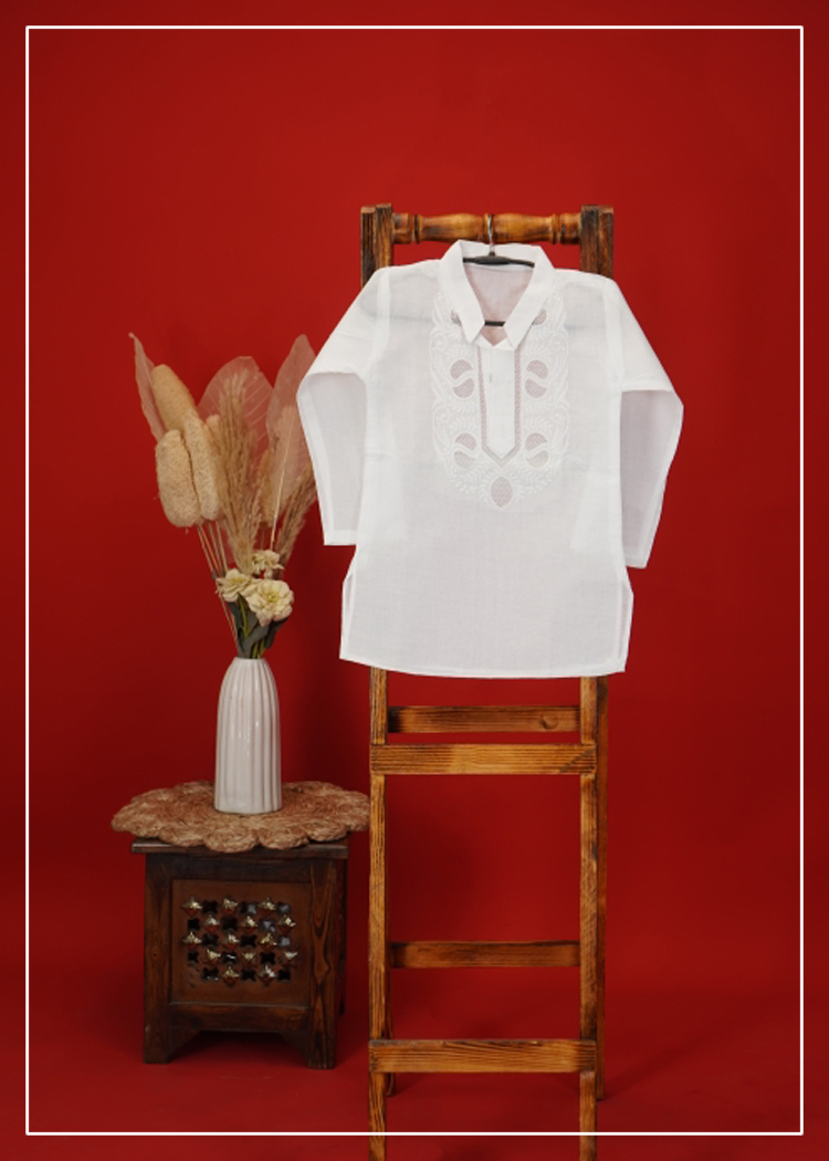 Jaali Work Kurta For Boys