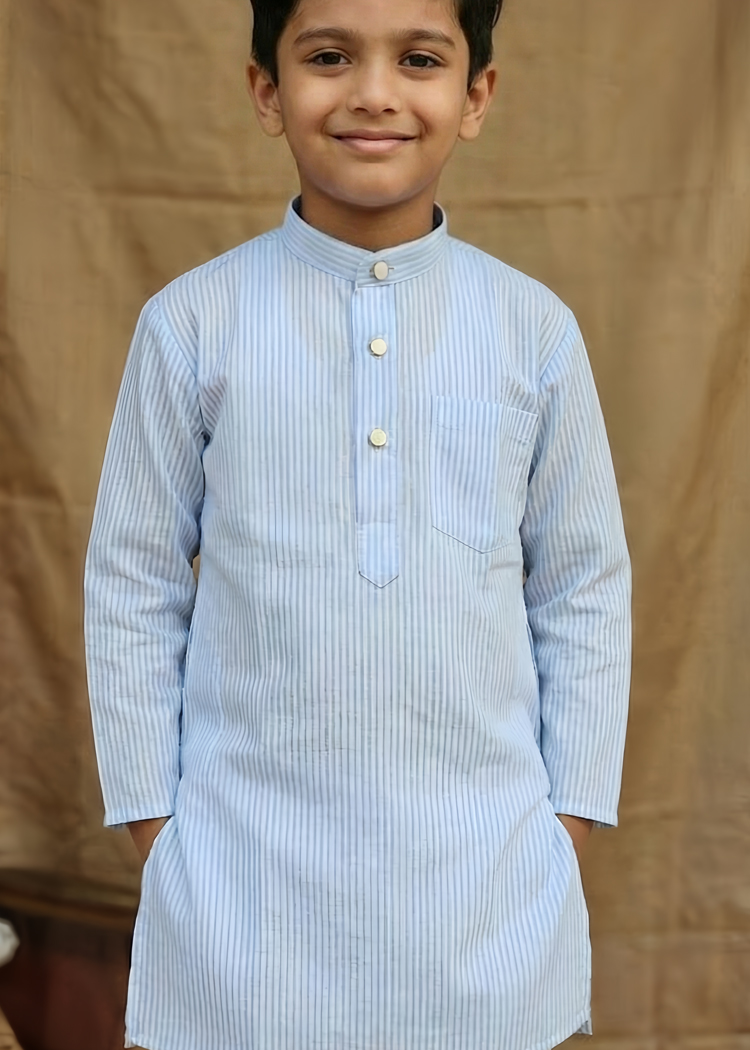 Lining Plain Kurta For Boys 