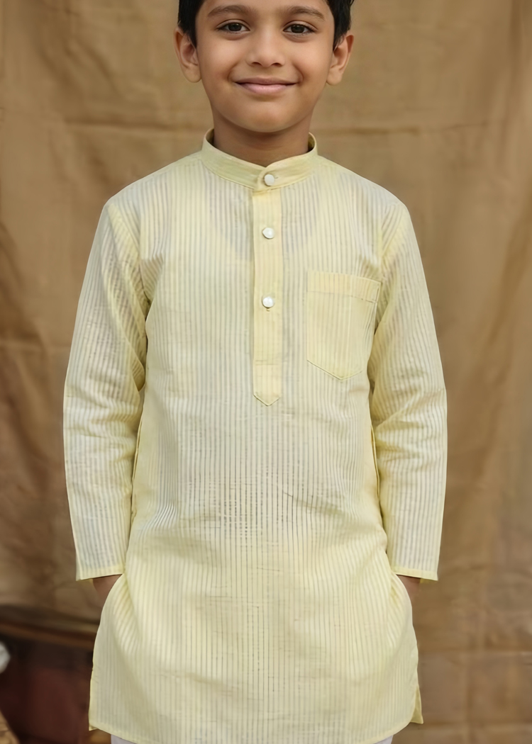 Lining Plain Kurta For Boys 