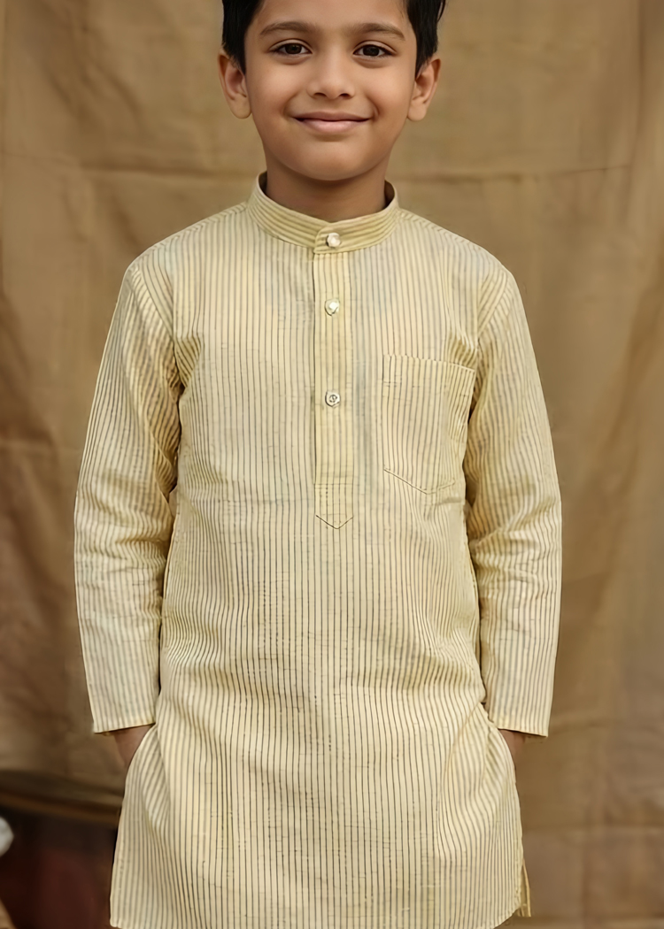 Lining Plain Kurta For Boys 