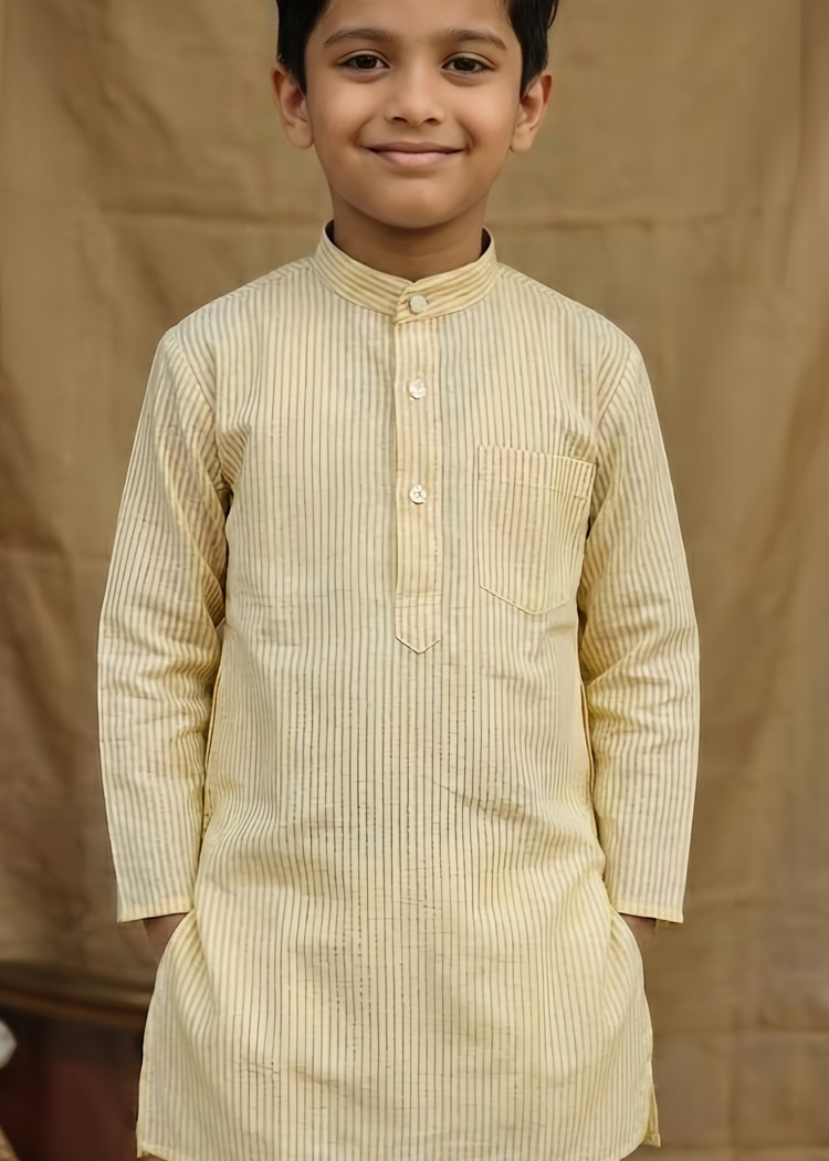 Lining Plain Kurta For Boys 