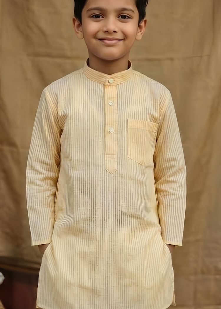 Lining Plain Kurta For Boys 