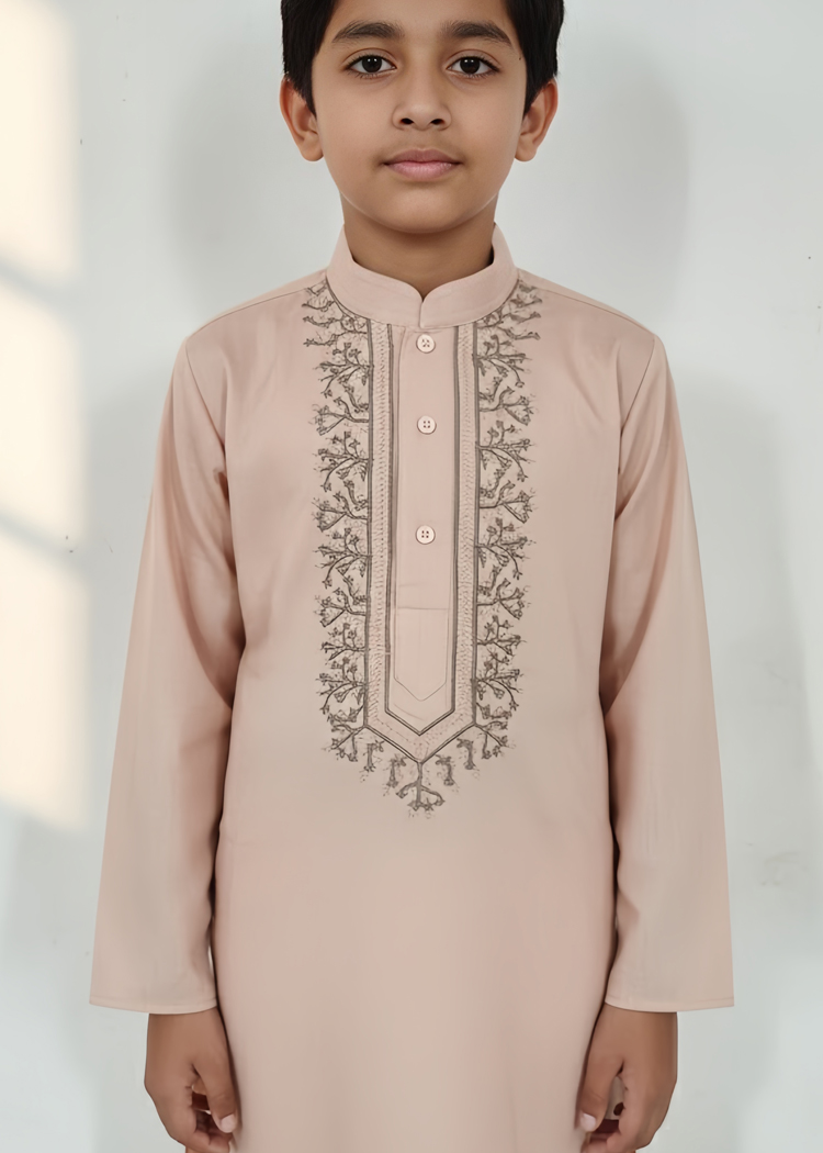Gaurav Cotton Lucknowi Kurta For Boys