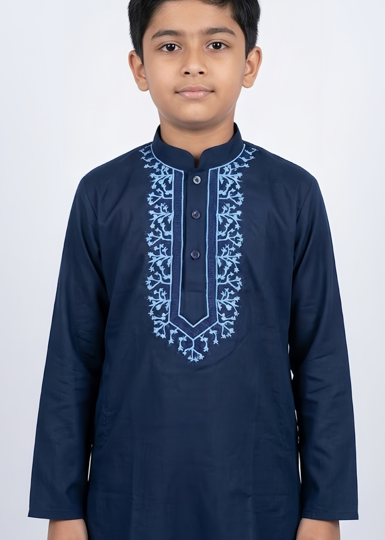 Gaurav Cotton Lucknowi Kurta For Boys