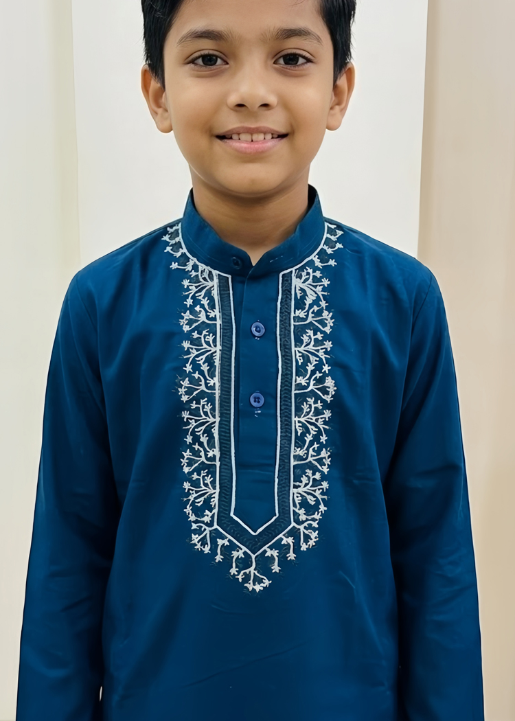 Gaurav Cotton Lucknowi Kurta For Boys