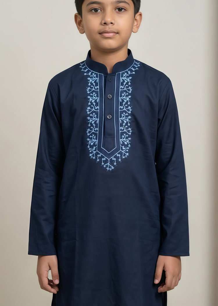 Gaurav Cotton Lucknowi Kurta For Boys