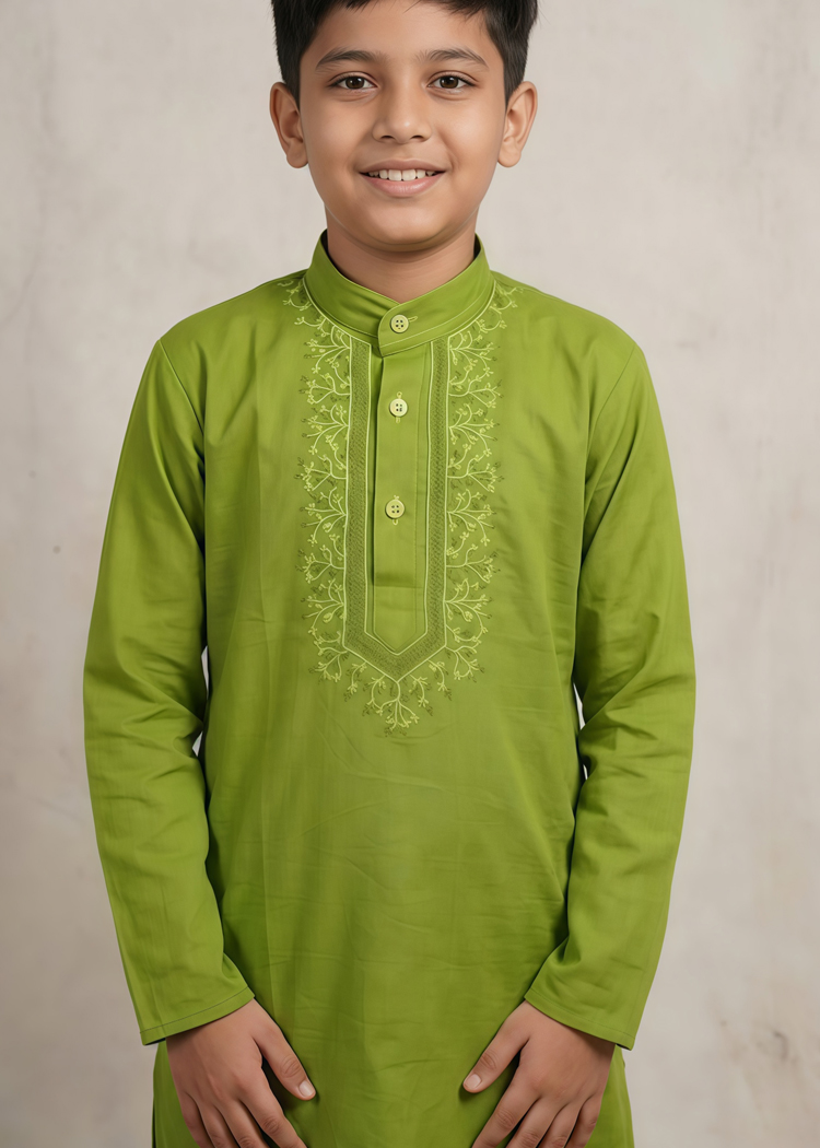 Gaurav Cotton Lucknowi Kurta For Boys