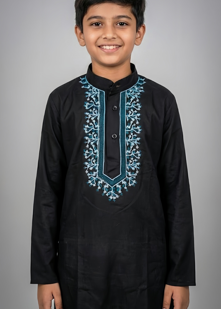 Gaurav Cotton Lucknowi Kurta For Boys