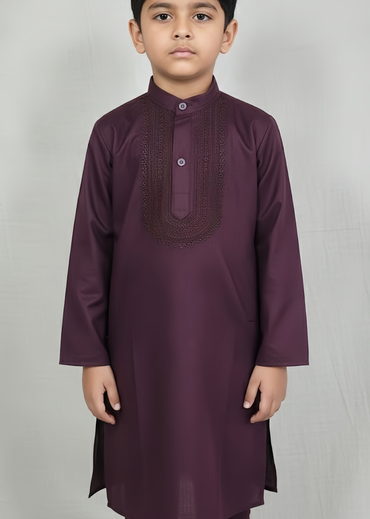 Gaurav Cotton Chikankari Kurta For Boys