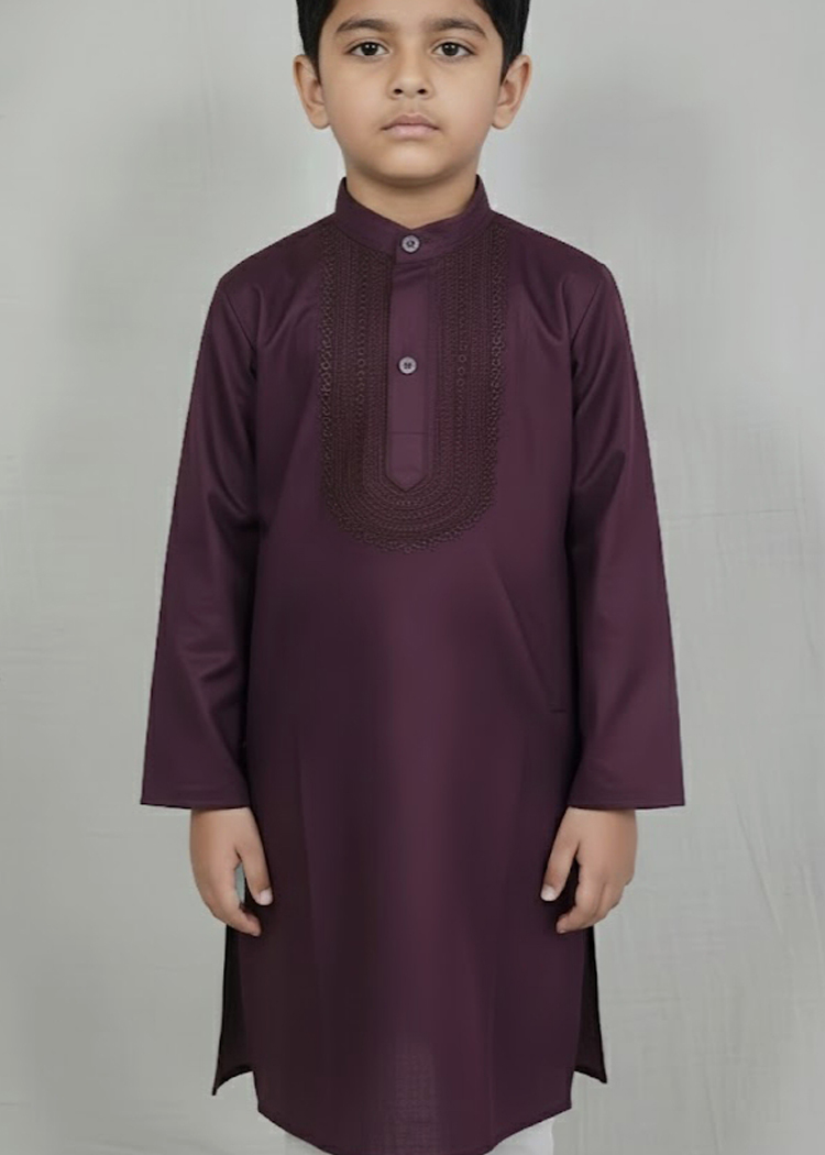 Gaurav Cotton Chikankari Kurta For Boys