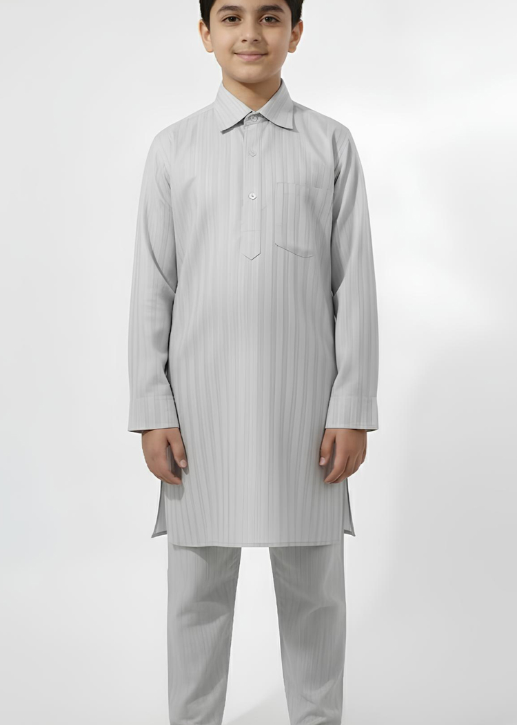 Cotton Strips Pathani Set For Boys 