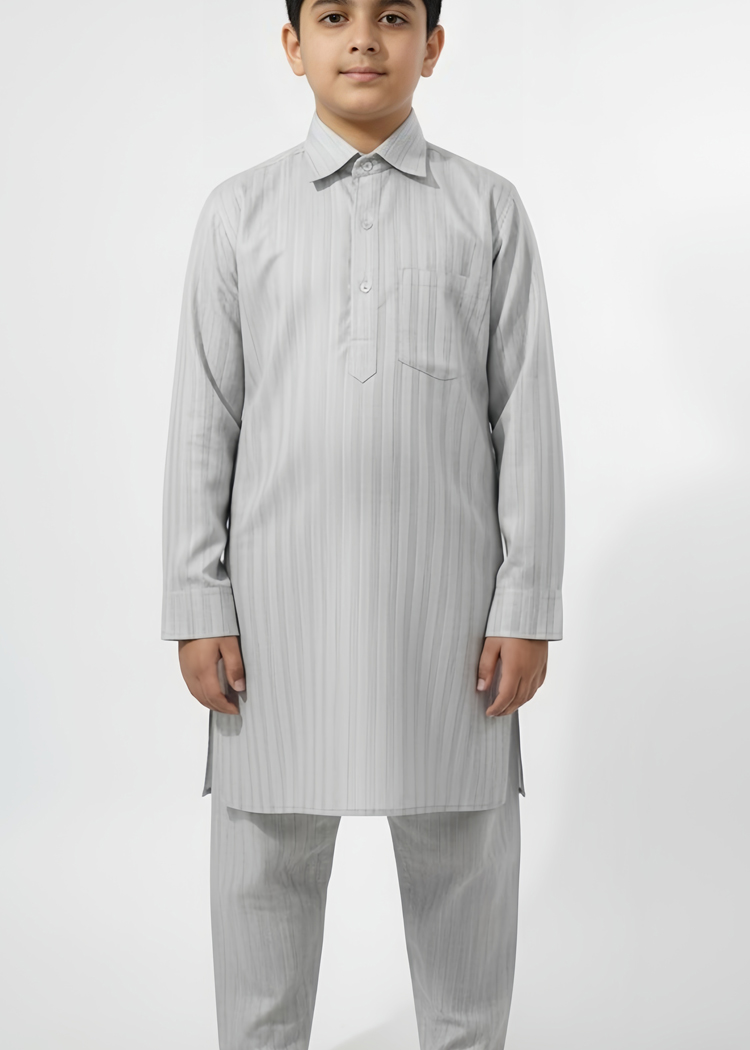 Cotton Strips Pathani Set For Boys 