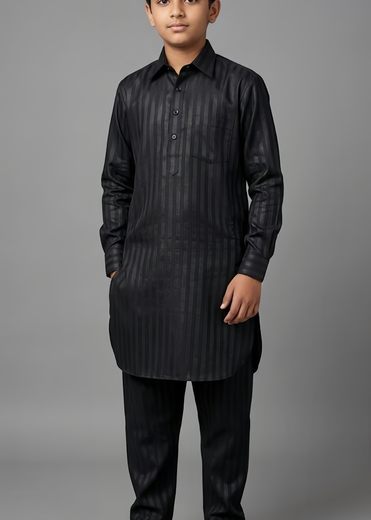 Cotton Strips Pathani Set For Boys 