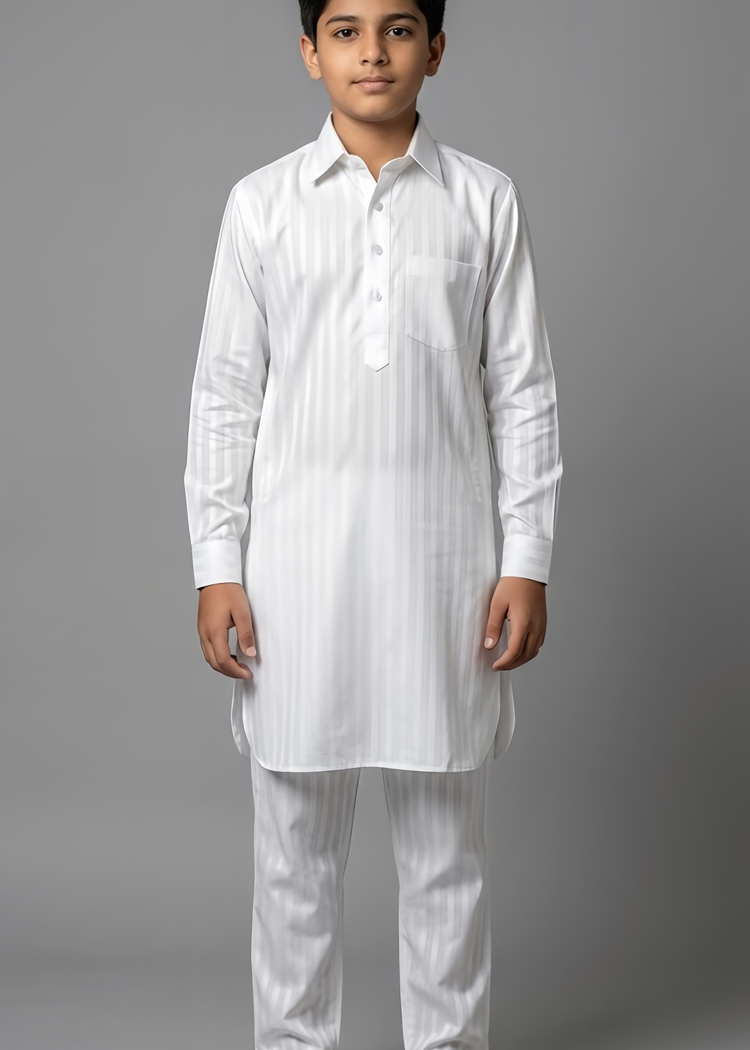 Cotton Strips Pathani Set For Boys 
