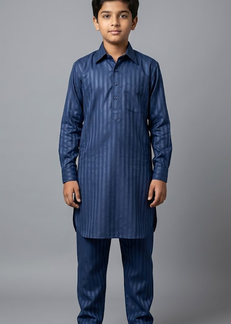 Cotton Strips Pathani Set For Boys 