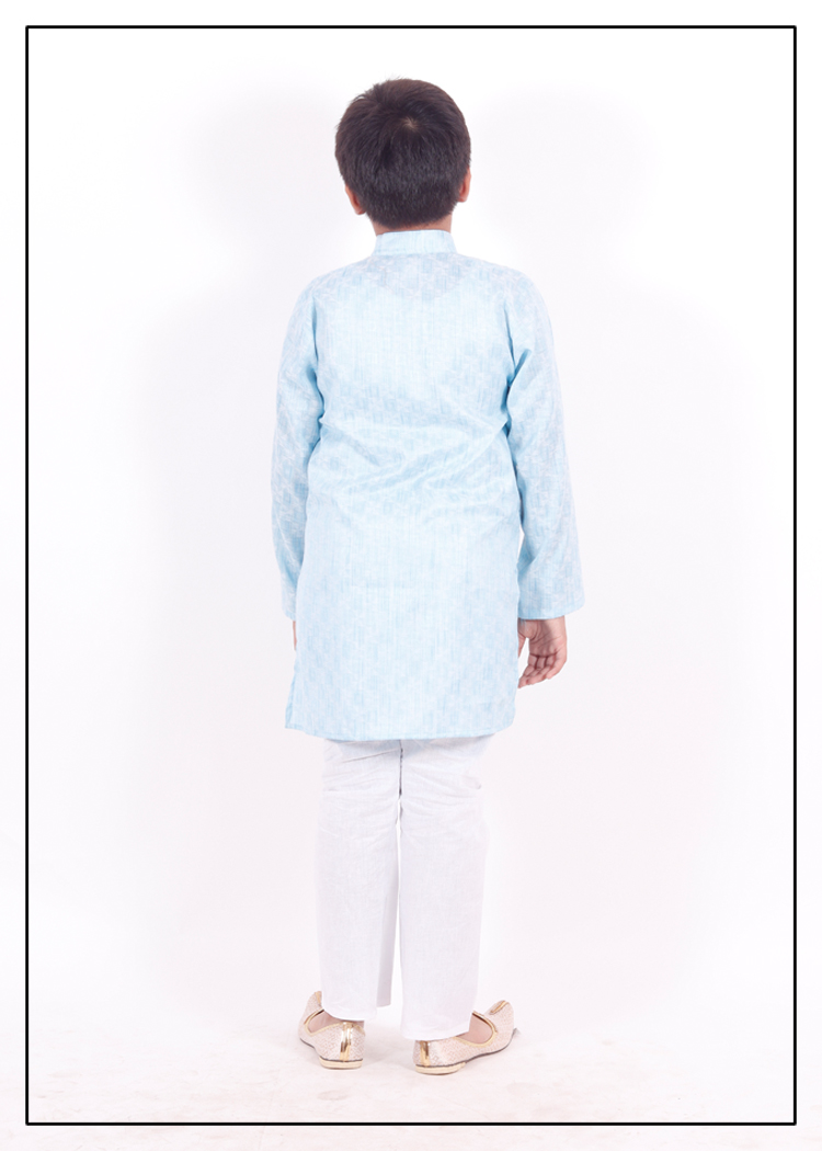 Self Printed Boys Kurta Pajama