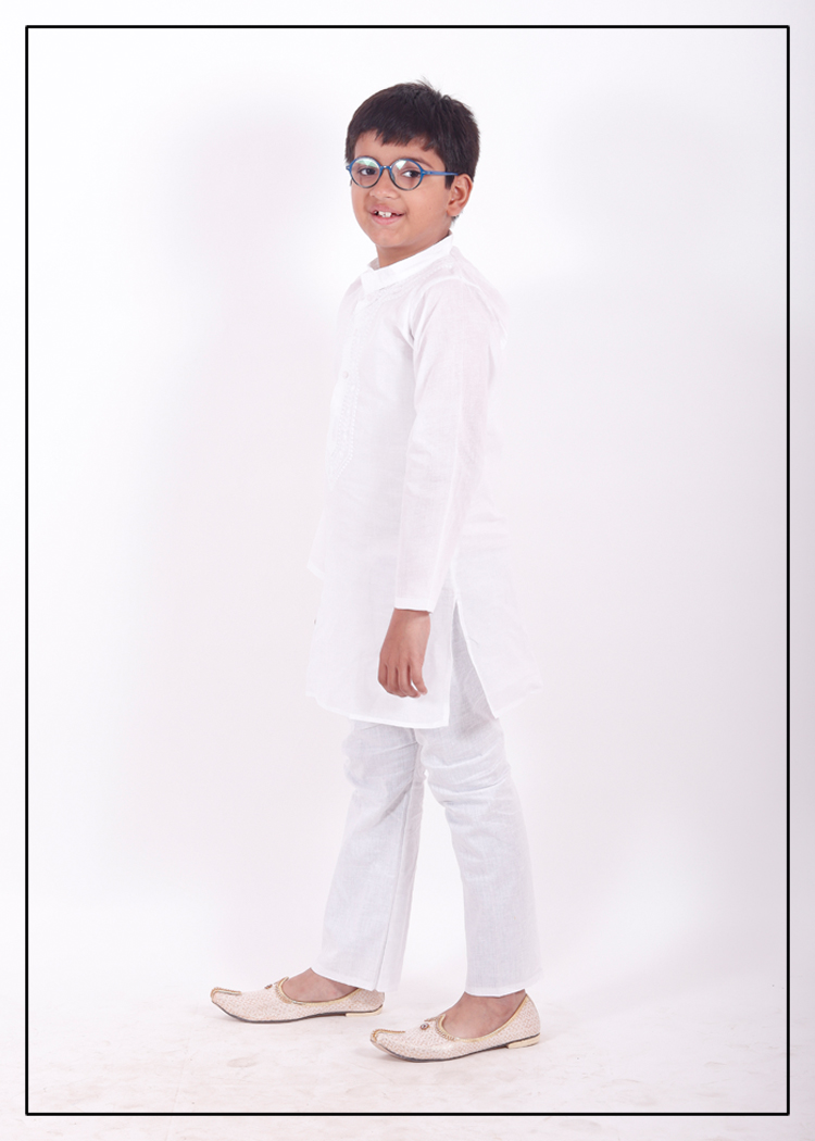 Net Work Lucknowi Boys Kurta Pajama